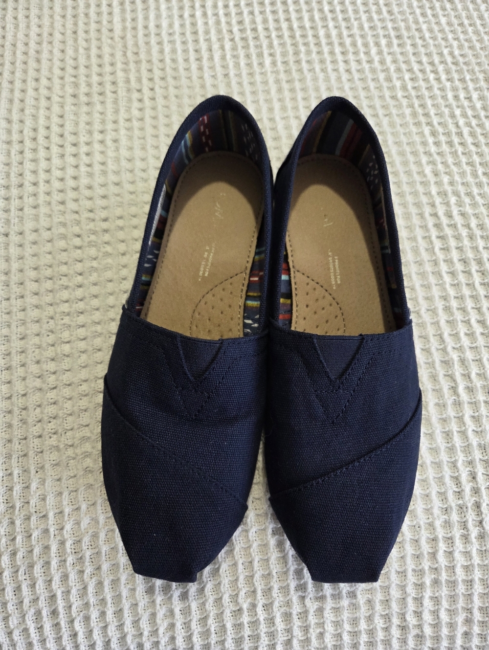 Toms Navy Blue Flats Size 6.5